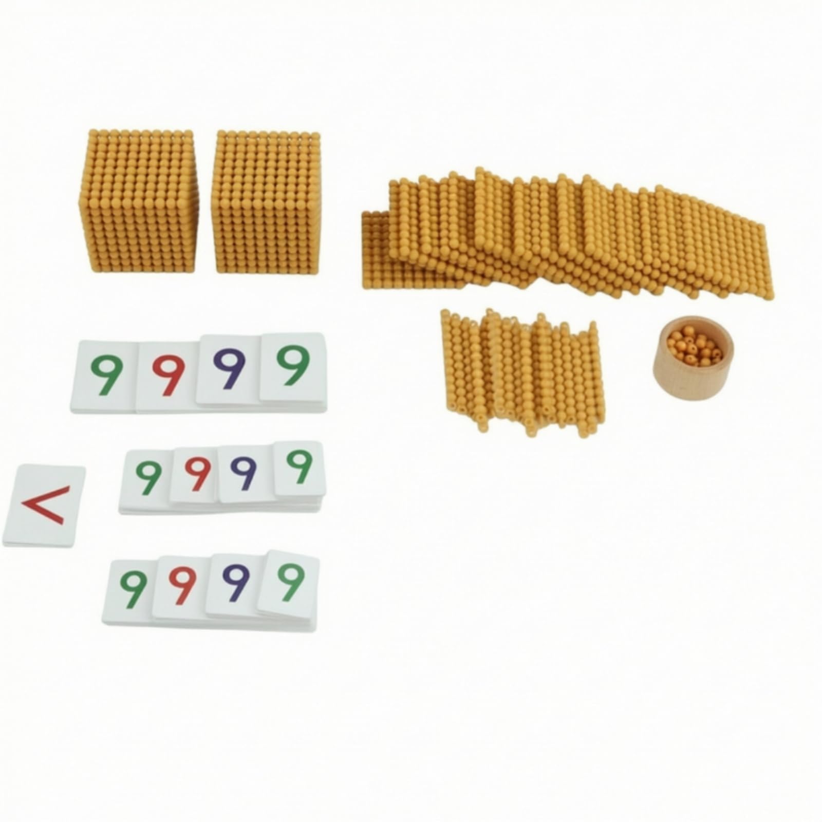 Child-Centered-dezimalsystem-mathematikspiel Mathematisch Mathe-Lernspiel mit Mathekarten Anschaulich Zählspiel mit für Homeschool-Eltern