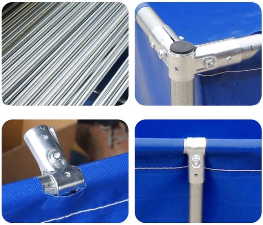 Extra Thick Above Ground Pool, Outdoor Fish Pond for Breeding, Durable Canvas Folding Swimming Pool, Ideal for Household Use & Balconies (150x100x80CM)