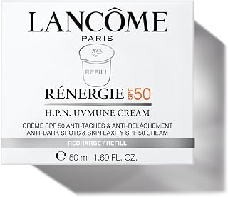 Lancôme Rénergie H.P.N. UVMUNE SPF50 Cream, with Patented Mexoryl 400 and 300 Peptide, 50 ml Refill