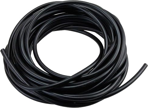 AQUANEAT 25 Feet Aquarium Airline Tubing, Standard 3/16 Black Tube for Fish Tank Air Pump Flexible Hose for Hydroponics and Ponds