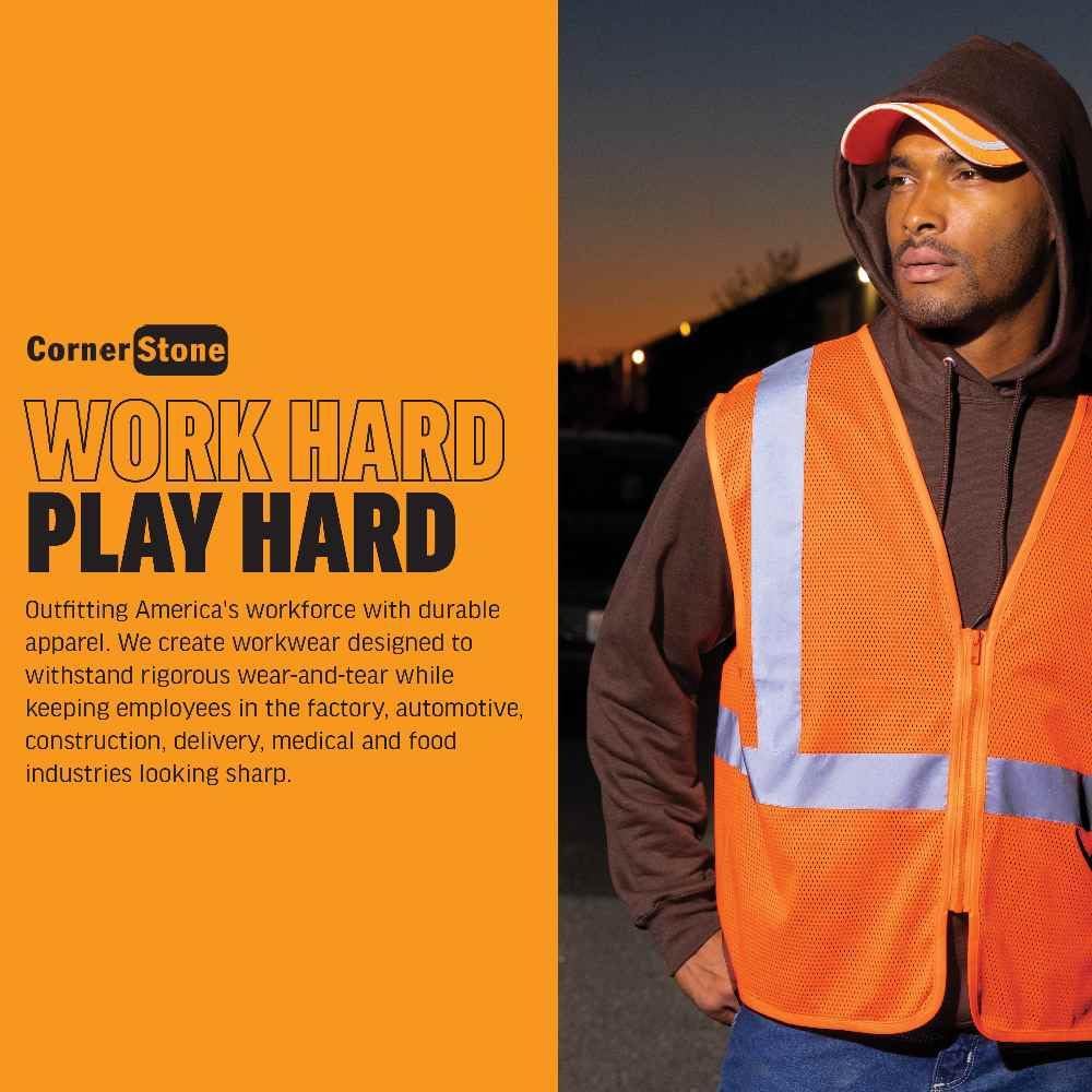 CornerStone Unisex Duck Cloth Hooded Work Jacket | Zip Up Outerwear for Men & Women with Insulated Hood & Hand Warmer Pockets - Image 6