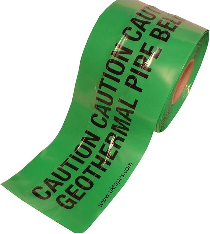 CAUTION GEOTHERMAL PIPE BELOW detection tape WAVEYWIRE brand