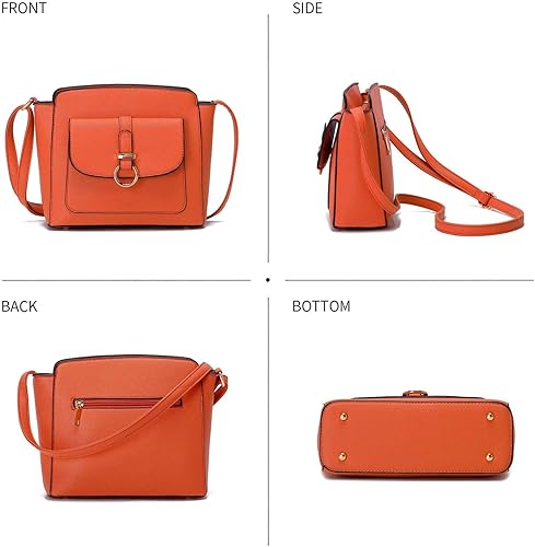 Miniatura 6 de LA TERRE Bolsos cruzados ligeros y medianos para mujer, bolsos cruzados pequeños de cuero vegano