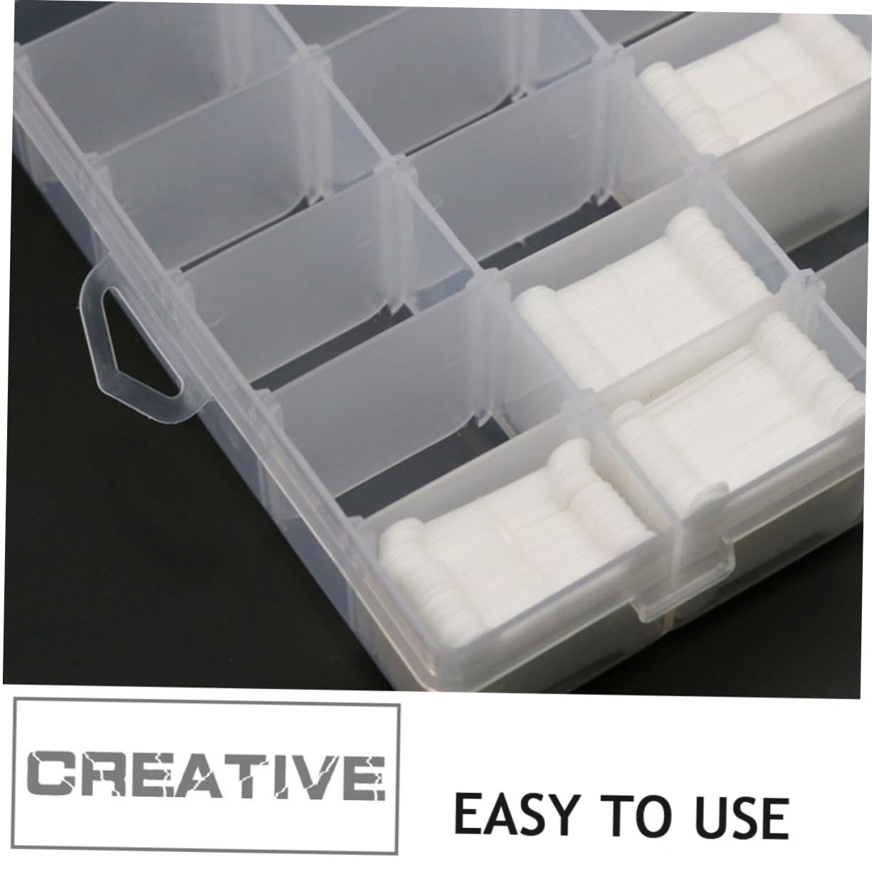 Gadpiparty 3 Juegos Caja Organizadora Bordar Compartimentos Ajustables con para Hilo de Cruz Almacenamiento Diy con y Pegatinas Resistente y Práctica para Manualidades