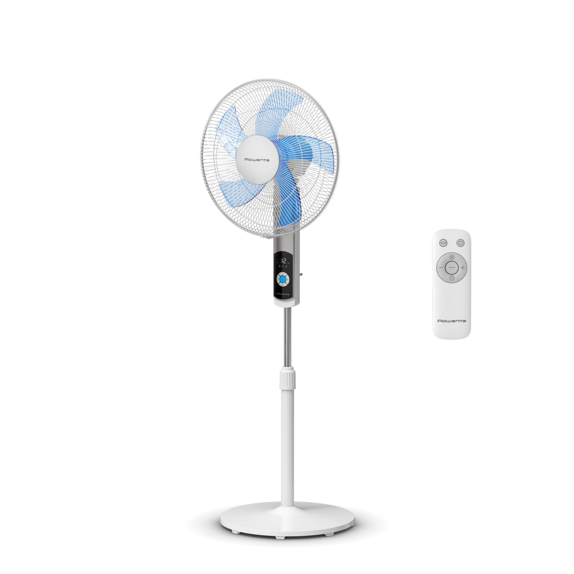Rowenta Turbo Silence Standventilator VU5650F0, 35 dB(A), 7,2 m, 12 Geschwindigkeiten, 120° Oszillation, Fernbedienung, LED-Display, 12-Stunden-Timer