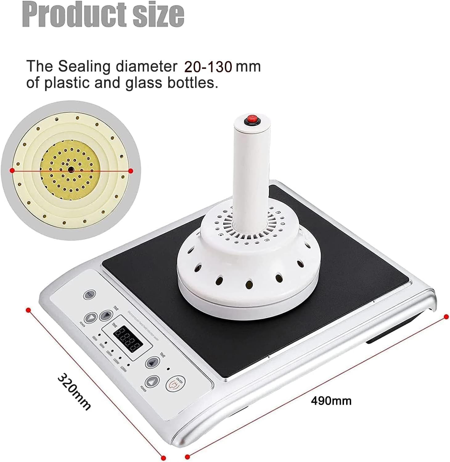 Electromagnetic Induction Sealing Machine, 20-130mm Induction Handheld Heat Sealer, with Counting Function