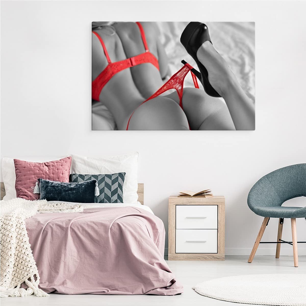 Muralo Wandbilder Frau, Schön Erotisch, Sexy, Intim, XXL - 100x70 cm