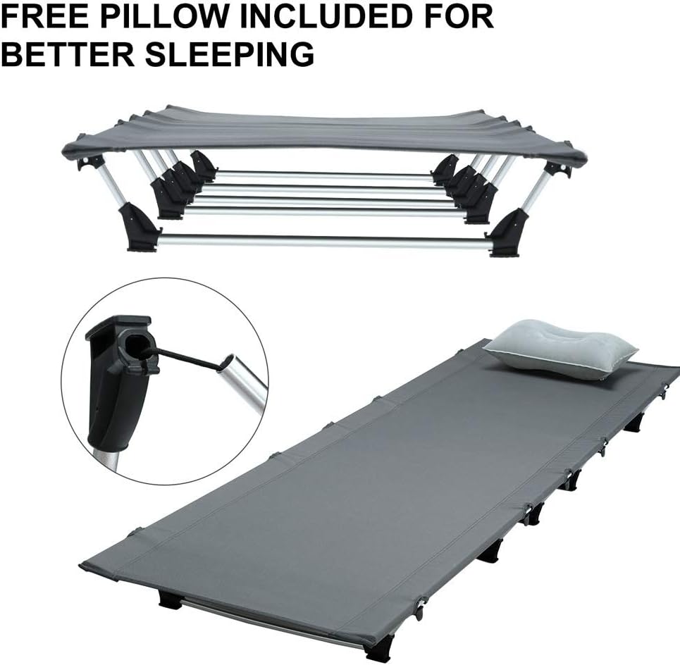 Ultralight Folding Tent Camping Cot Bed Portable/Compact for Outdoor Travel Base Camp Hiking(1856013cm)