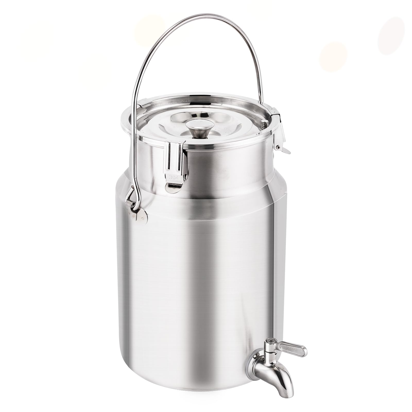 Seau à lait en acier inoxydable 5L hermétique avec robinet et couvercle