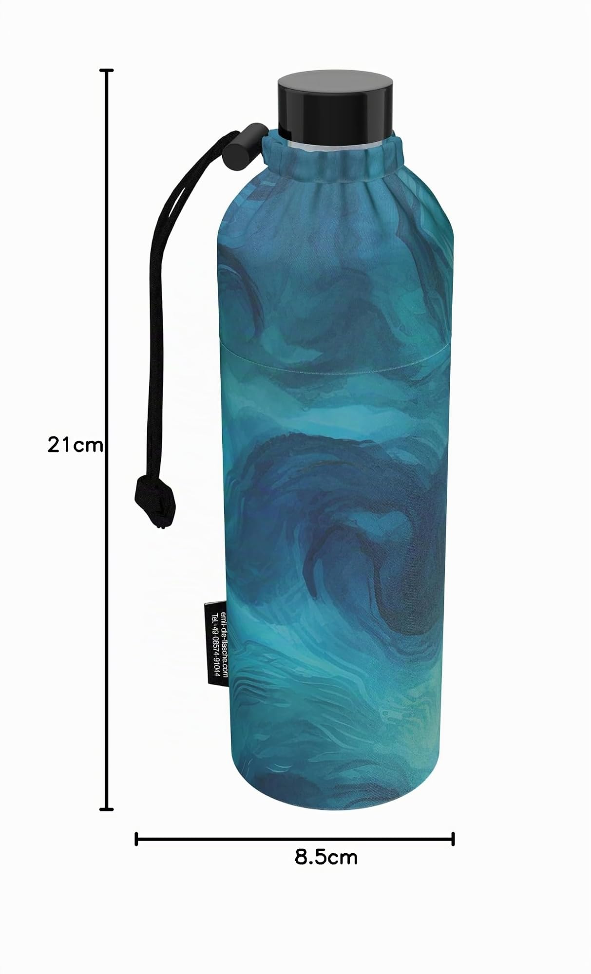 Emil Trinkflasche aus Glas für Mädchen & Jungen isolierte Glasflasche für Schule, Freizeit, Sport: Kinder & Eltern Wasser (0,75l)