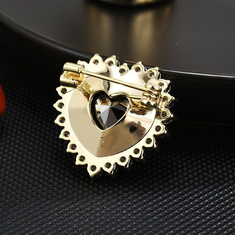 Image of Austrian Crystal Brooch Sparkling Rhinestone Brooch 18k Gold-Plated Birthstone Lapel Pin Jewelry Birthday Gifts for Women