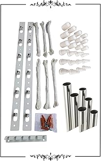 LAKSHAY Ceiling Cloth Drying Stand, 6 Pipes x 6 Feet, Stainless Steel Pulley System with UV Protected Nylon Ropes