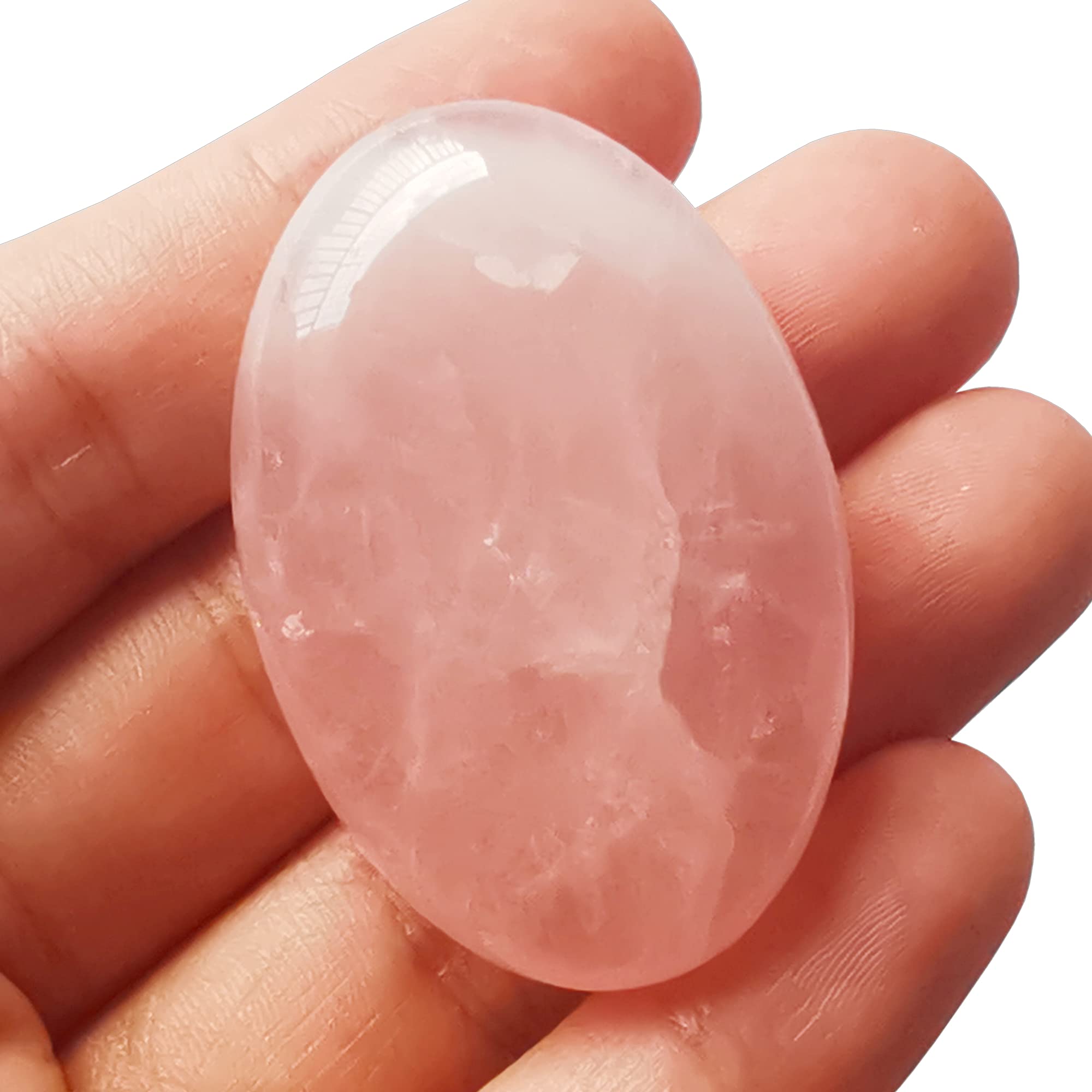 ManekiekoNatural Rose Quartz Mini Oval Palm Pocket Healing Crystal Massage Spa Energy Stone,Crystals and Healing Stones