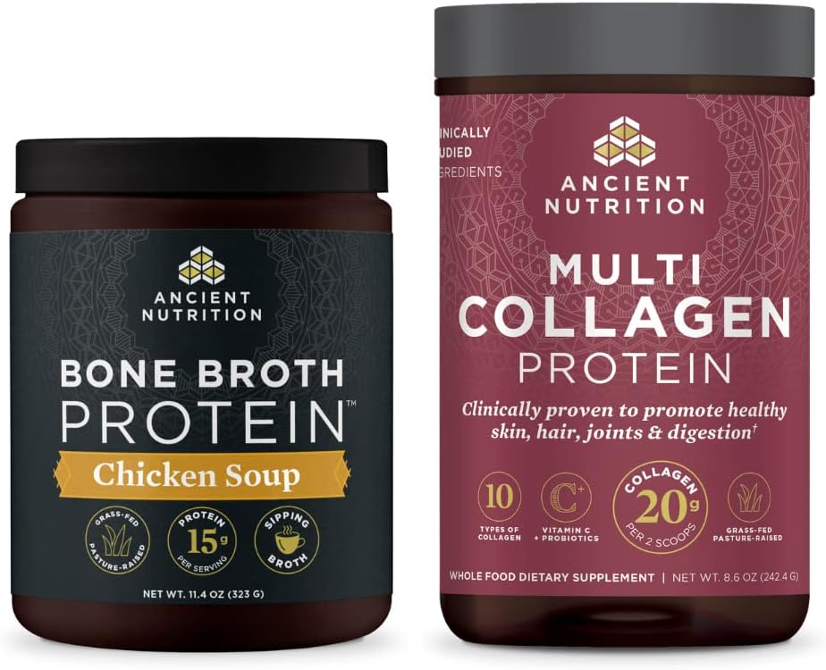 Ancient Nutrition Bone Broth Protein Powder, Chicken Soup