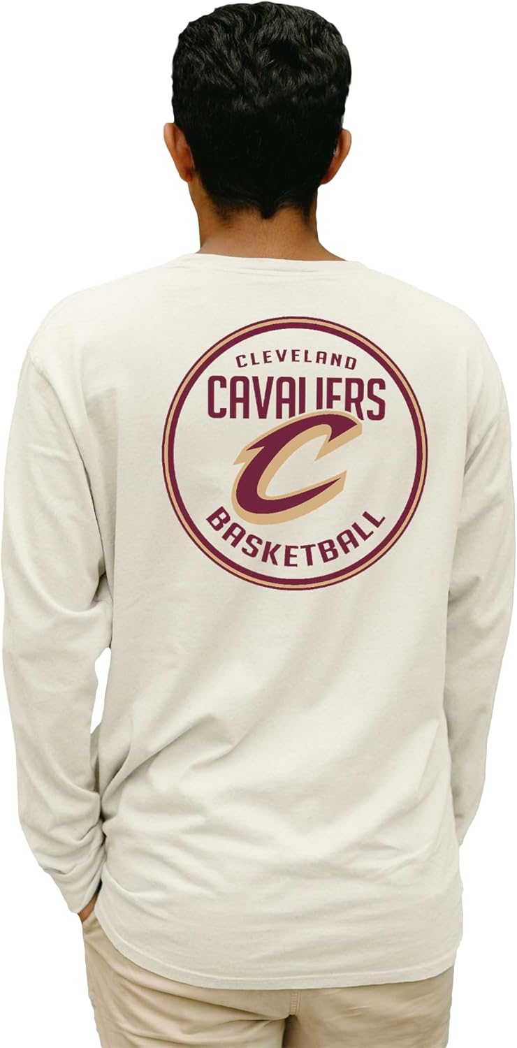 Blue 84 NBA Unisex-Adult NBA Officially Licensed Long Sleeve T-Shirt Ringspun Front/Back Ivory - Image 3