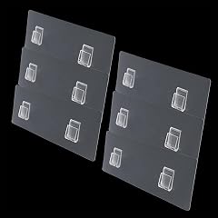CARURLIFF 6 PCS Shower Caddy Adhesive Replacement Sticker for Large Diameter Bathroom Basket Self-adhesive Hooks for Wall Mounted