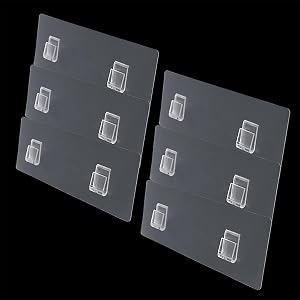 CARURLIFF 6 PCS Shower Caddy Adhesive Replacement Sticker for Large Diameter Bathroom Basket Self-adhesive Hooks for Wall Mounted