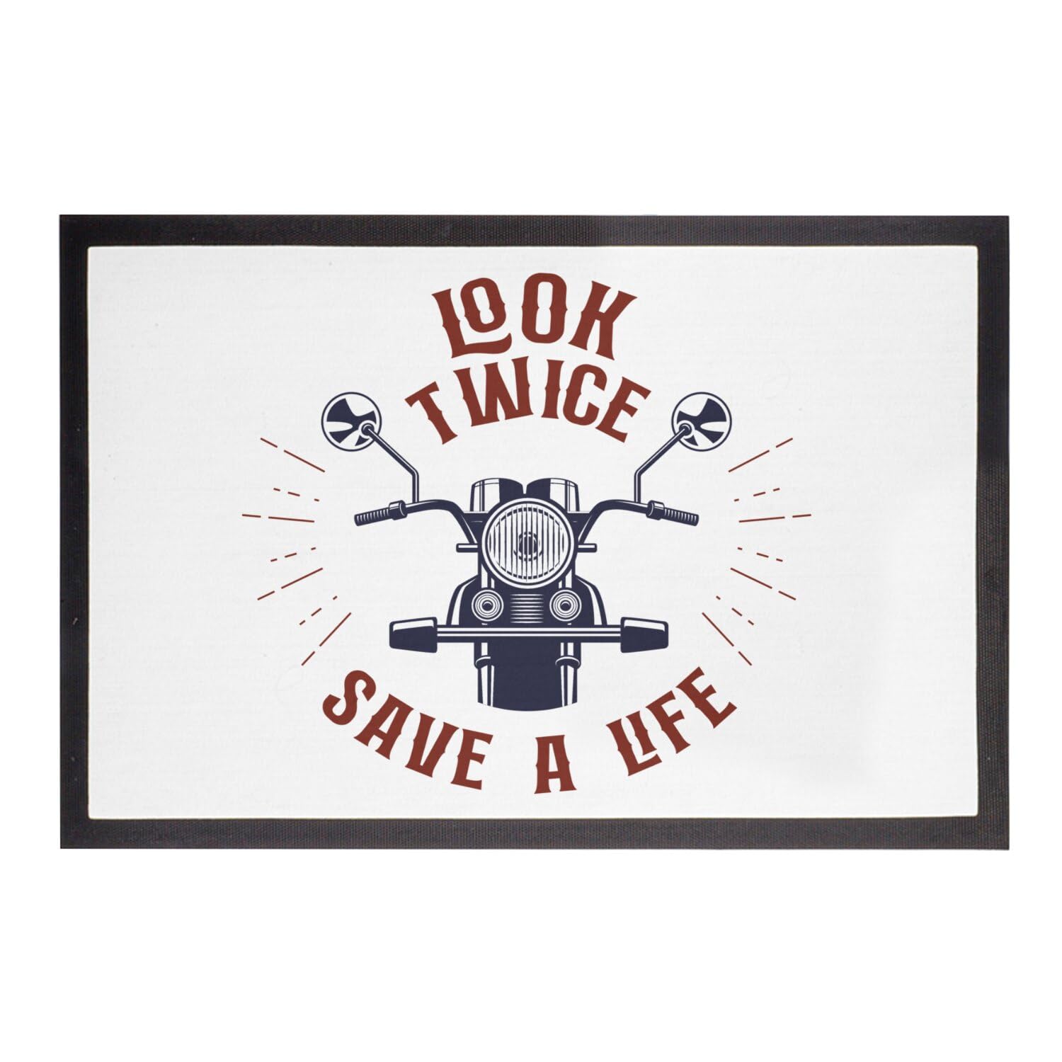 Paillasson moto 60x40cm idée cadeau originale pour passionné de Old Bike