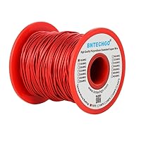 Vista 1 de BNTECHGO - Alambre magnético de calibre 16 a 38°AWG - Alambre de cobre esmaltado - Alambre para embobinar magnético esmaltado 1 rollo rojo Rojo 1 Lb
