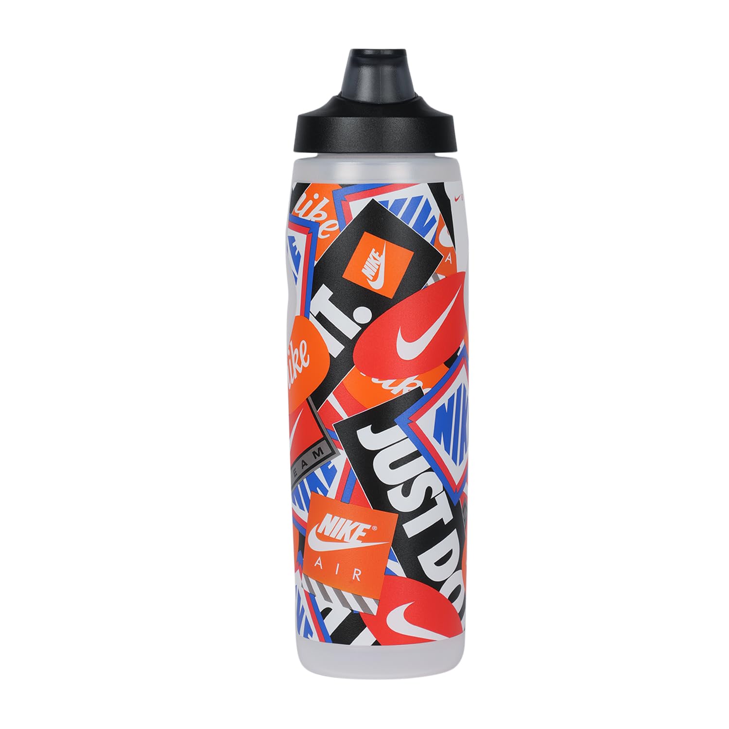 Nike REFUEL Bottle Locking LID 32 OZ Graphic Graphic Clear/Black/LT Crimson/Safety Orange/White, Leak Resistant LID Sipper Bottle 950 ml-image-27