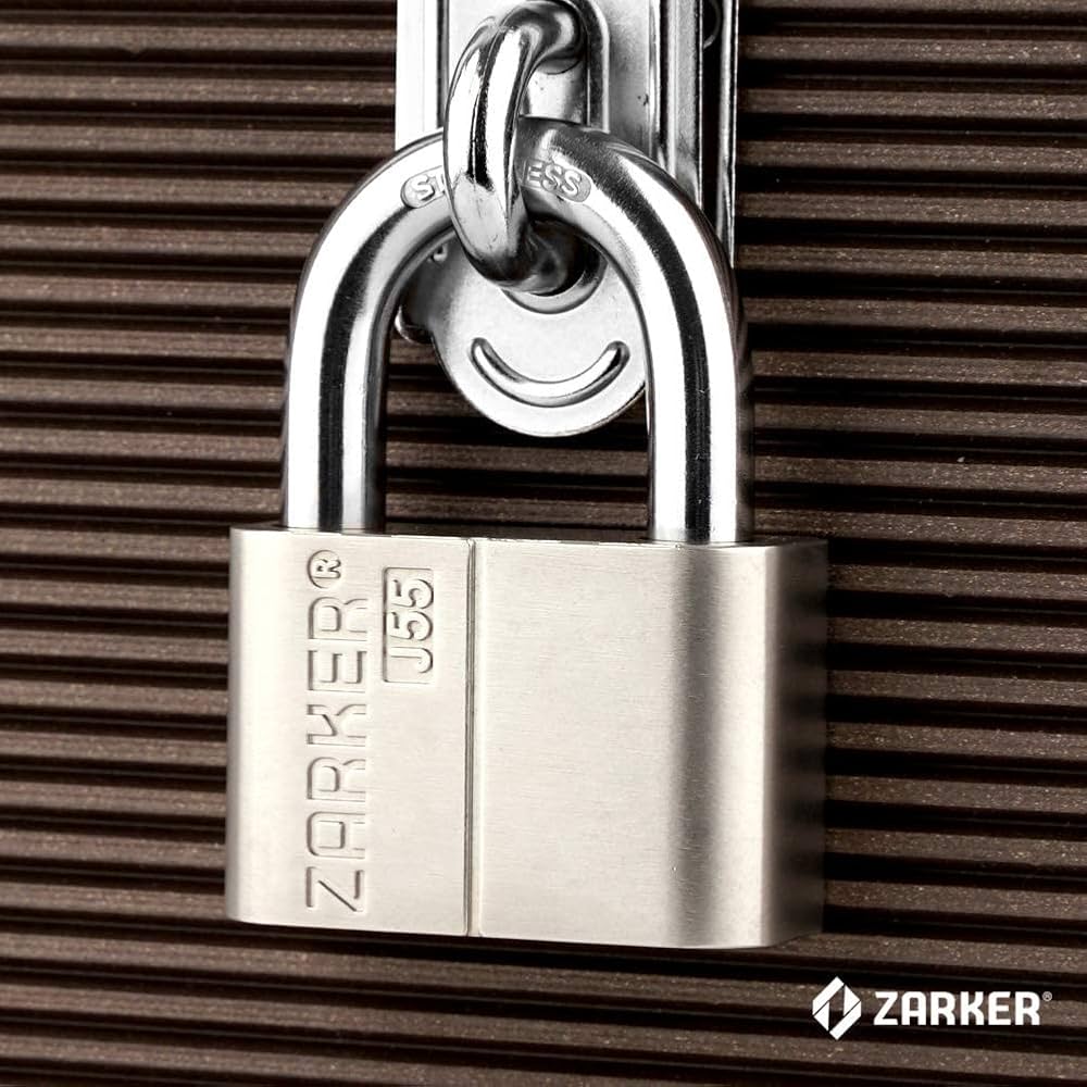 Amazon | Zarker J55 keyed Padlock-ステンレススチール製ツル