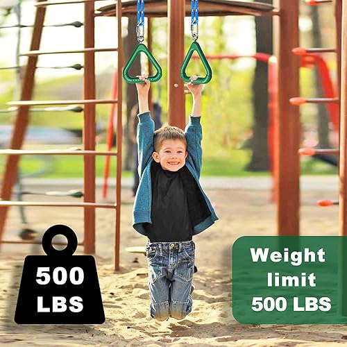 Miniatura 14 de Dolibest Monkey Bars Trapecio Bar Kids Monkey Bars Playground Trapecio Bar Anillos Swing Sets para patio trasero con barras de mono Curso Ninja