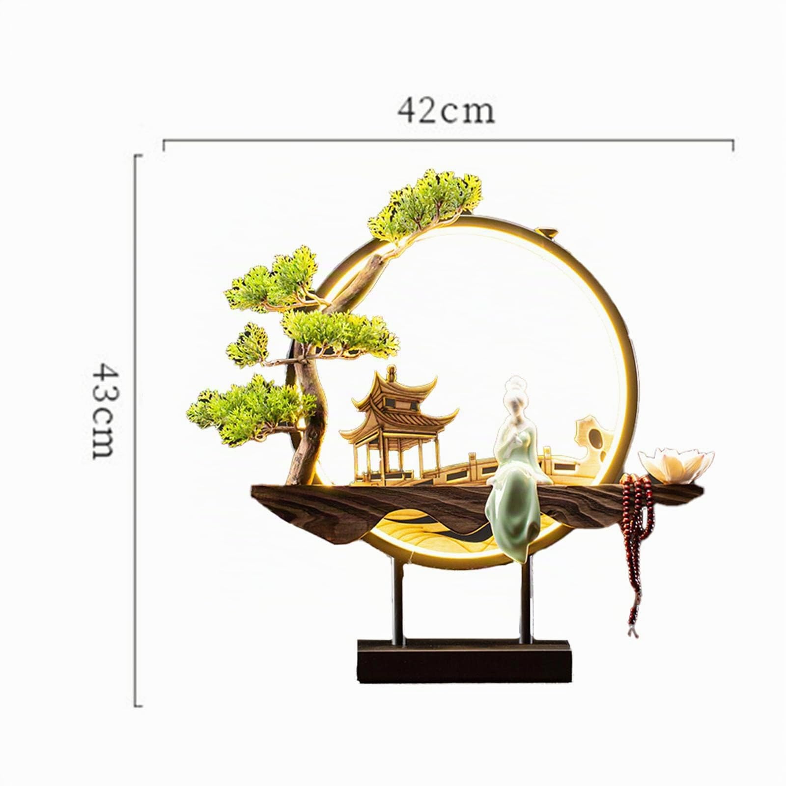 Lampada a LED Riflusso Bruciatore di Decorazione Figurine Luce Notturna Porta Creativo in Stile Cinese per Soggiorno con Portico da, Stile K