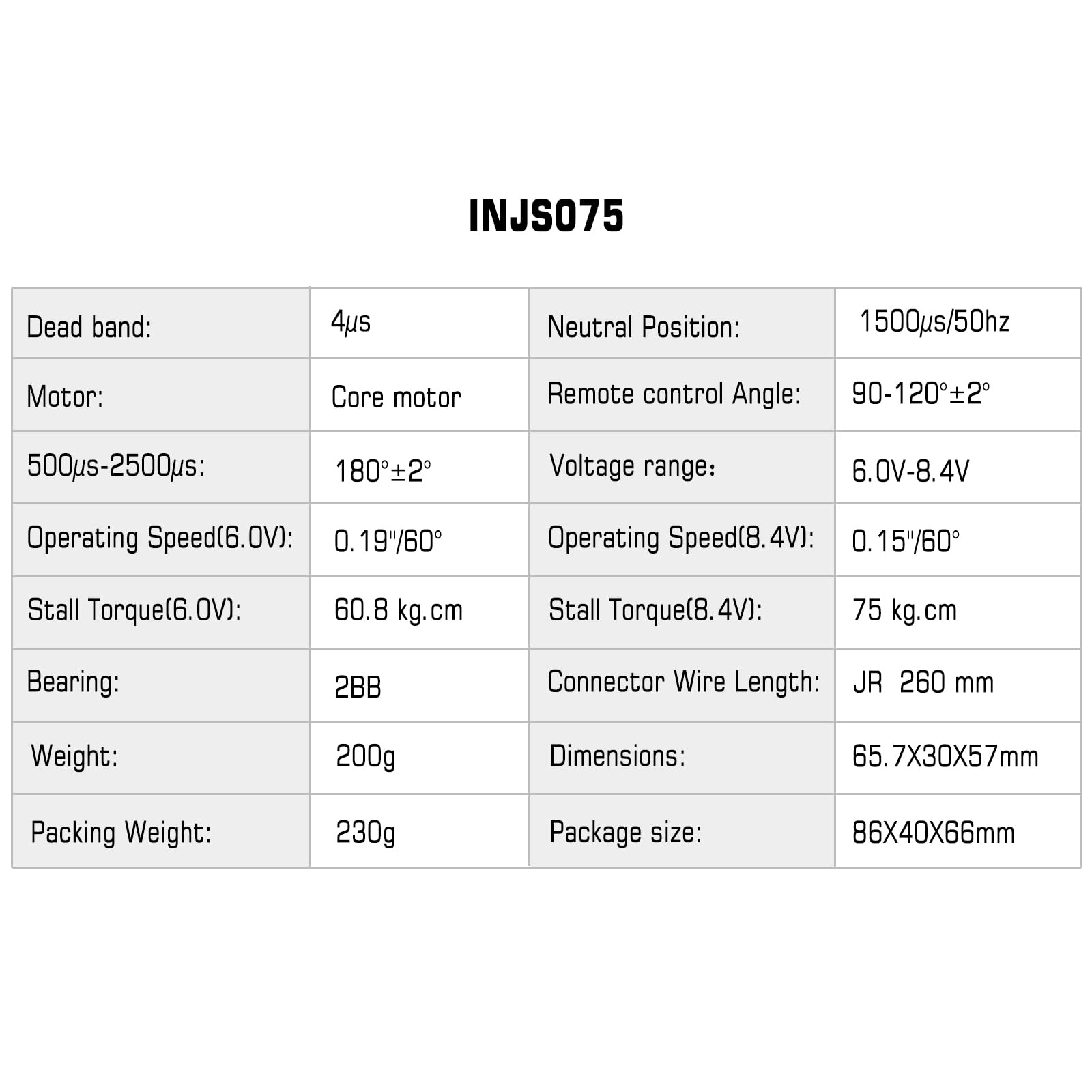 INJORA 75KG Digitales Servo Alto par Con Brazo 15T Para RC Modelo 1/5 Baja