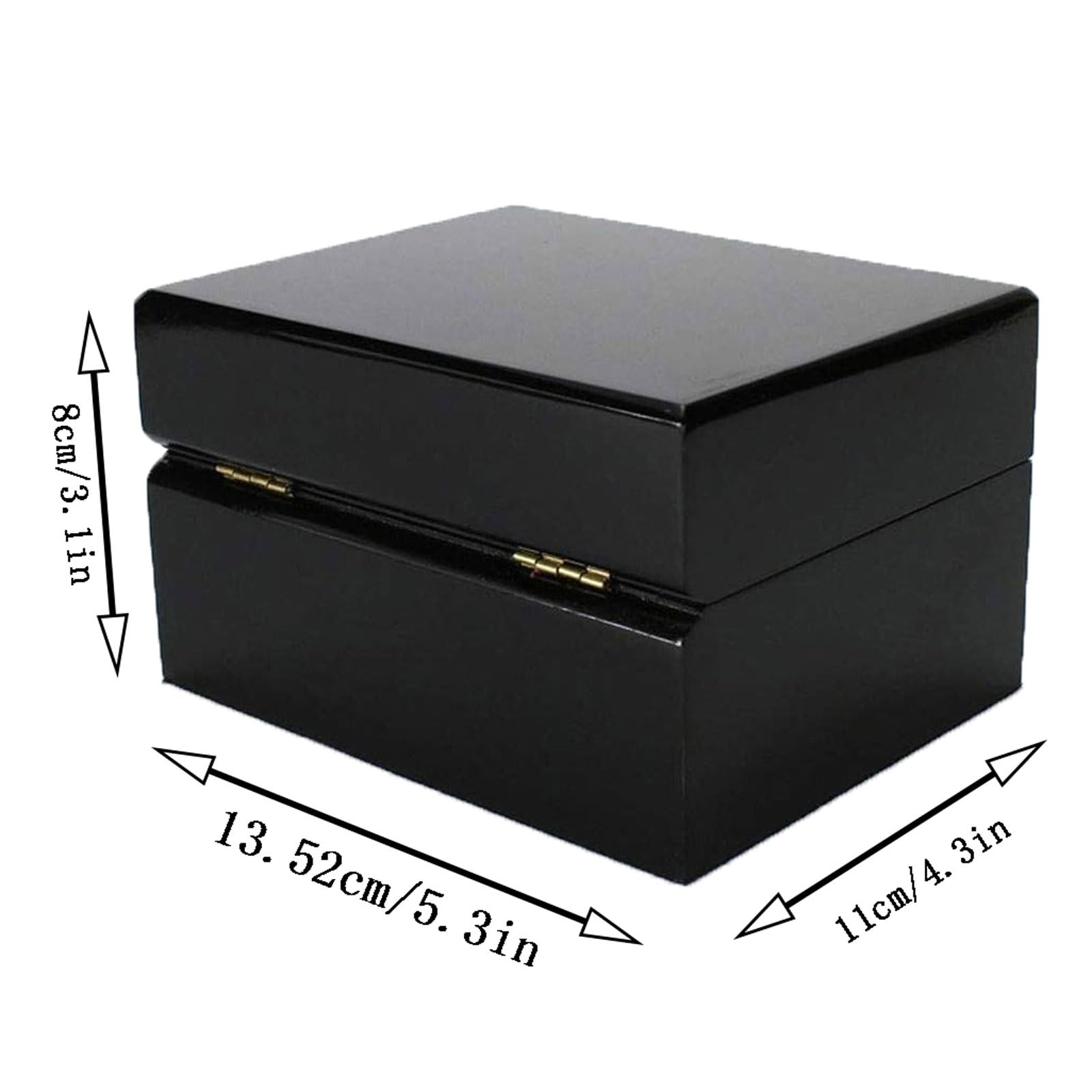 Caja portátil de madera for relojes individuales de 13,5 cm/5,3 pulgadas, for exhibir broches y joyas, ideal for relojes y accesorios valiosos.