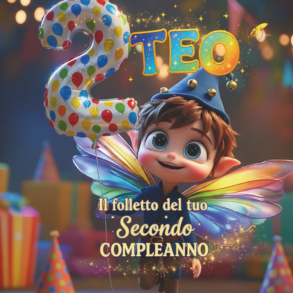TEO, IL FOLLETTO DEL TUO SECONDO COMPLEANNO: Libro personalizzabile per bambino e bambina 2 anni | Libro ricordo infanzia due anni |Idea regalo originale secondo compleanno