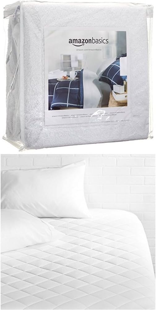 Amazon Basics Mattress Protector and Mattress Topper Bundle
