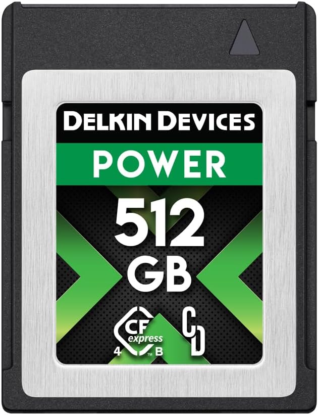 Delkin 512GB CFexpress Type B 4.0 Memory Card for Digital Cameras | Ideal for Express Transfer of Images and Videos for Storage | 512GB Memory Card Storage