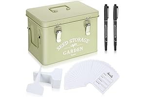 Classic Seed Storage Organizer with Markers and Labels