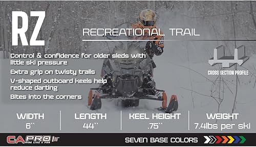 Miniatura 2 de Par de esquís C&A Pro RAZOR 6 negros para motos de nieve con bucles C&A negros Pro-C