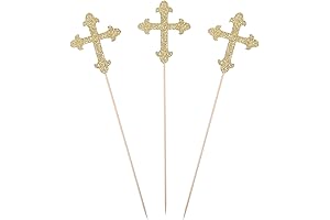 Gold Glitter Cross Decorations