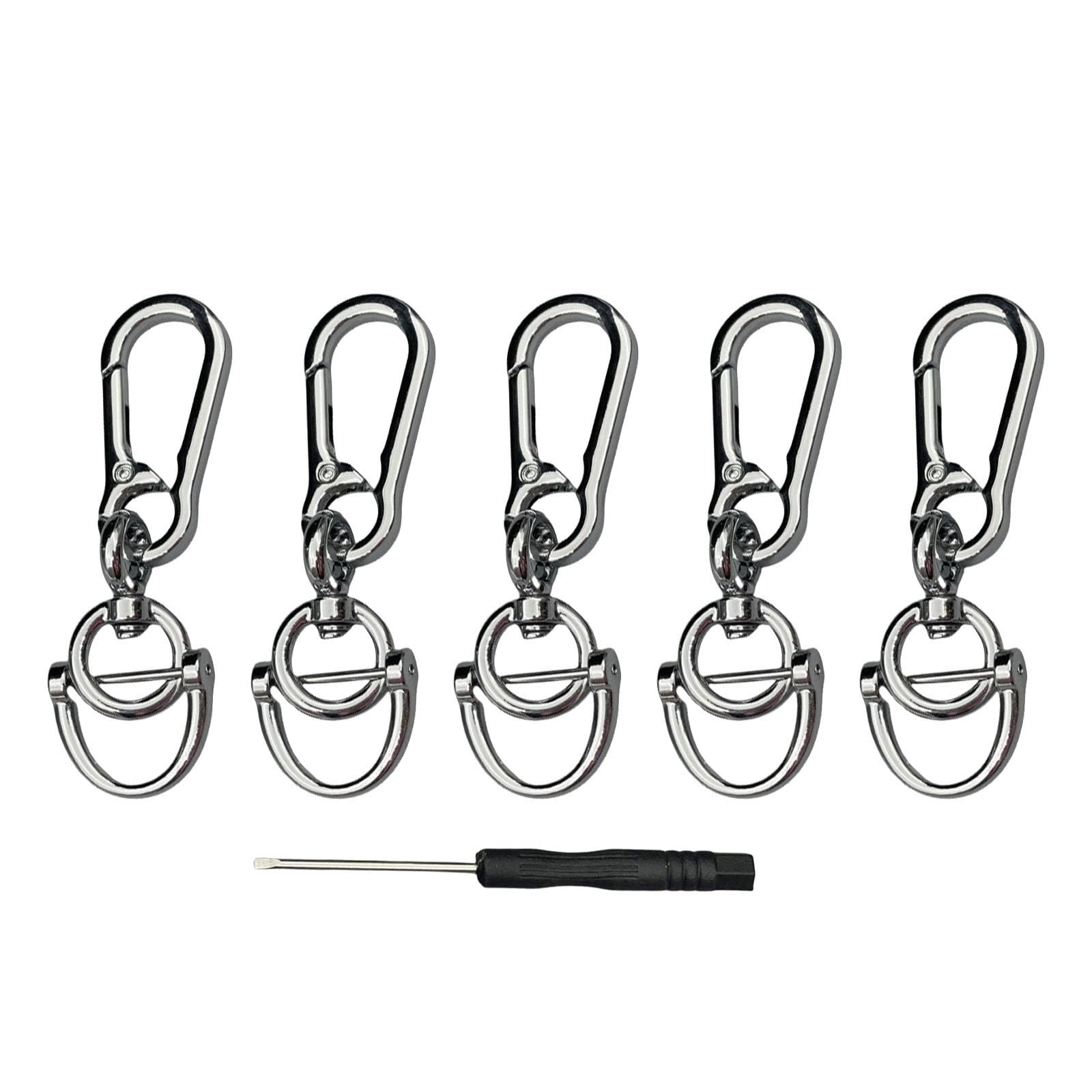 PANGBOER Multipurpose Zincs Alloy Carabiner Clip Detachable Buckle Secure Horseshoe Shape Closure for Organizing Keys Wallets Keychain for Men and Women