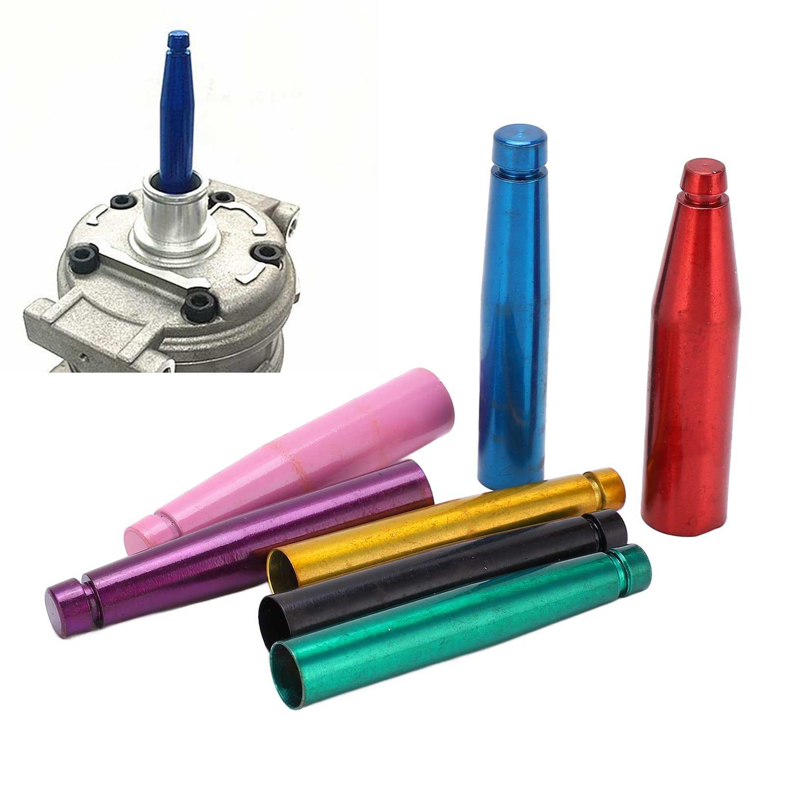 Kit de Herramientas de Extracción de Sellos de Aceite para Compresor de Aire Acondicionado, Herramienta de Instalación de Sellos de Aceite para Automóviles, 7 Colores para Reparación