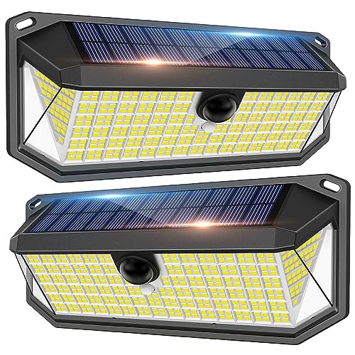 APILAB Solar Outdoor Lights, 416 LED 3000LM Motion Sensor Outdoor Lights, 3 Mode Solar Security Lights with 270°Wide Angle, IP65 Waterproof Solar Powered Wall Lights for Outside Yard Garage Deck Fence APILAB Solar Outdoor Lights, 416 LED 3000LM Motion Sensor Outdoor Lights, 3 Mode Solar Security Lights with 270°Wide Angle, IP65 Waterproof Solar Powered Wall Lights for Outside Yard Garage Deck Fence