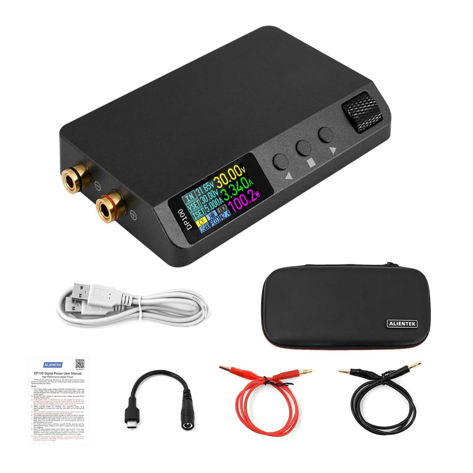 ALIENTEK DP100 ミニデジタル電源 100W　直流電源装置 Amazon | ALIENTEK DP100 DC可変電源、30V 5Aベンチ、調整可能な調整