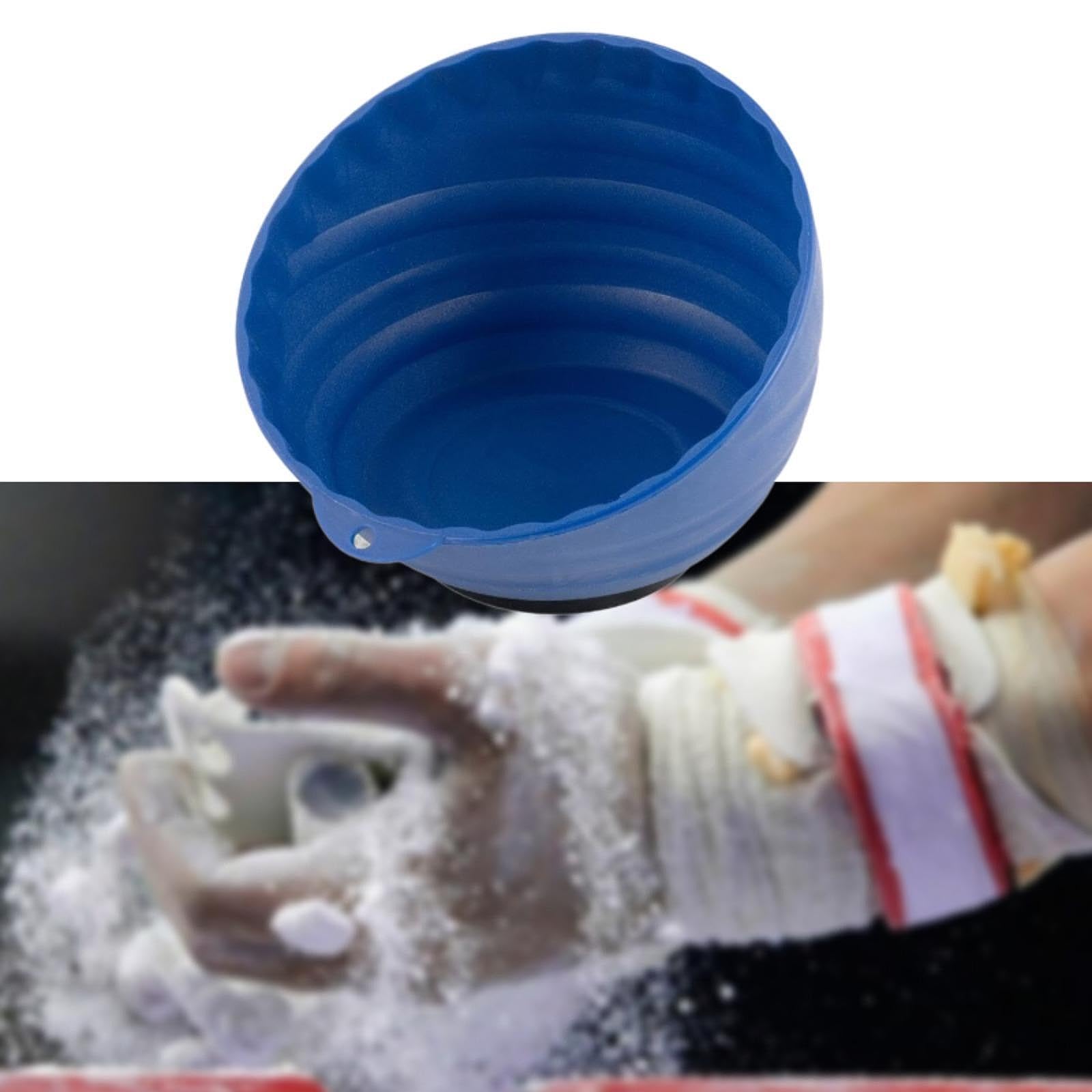 Yiju Gym Chalk Bowl, Gym Chalk Storage Container, Gym Accessories, Storage Bowl, Chalk Holder for Sports Bouldering Barbell, Blue
