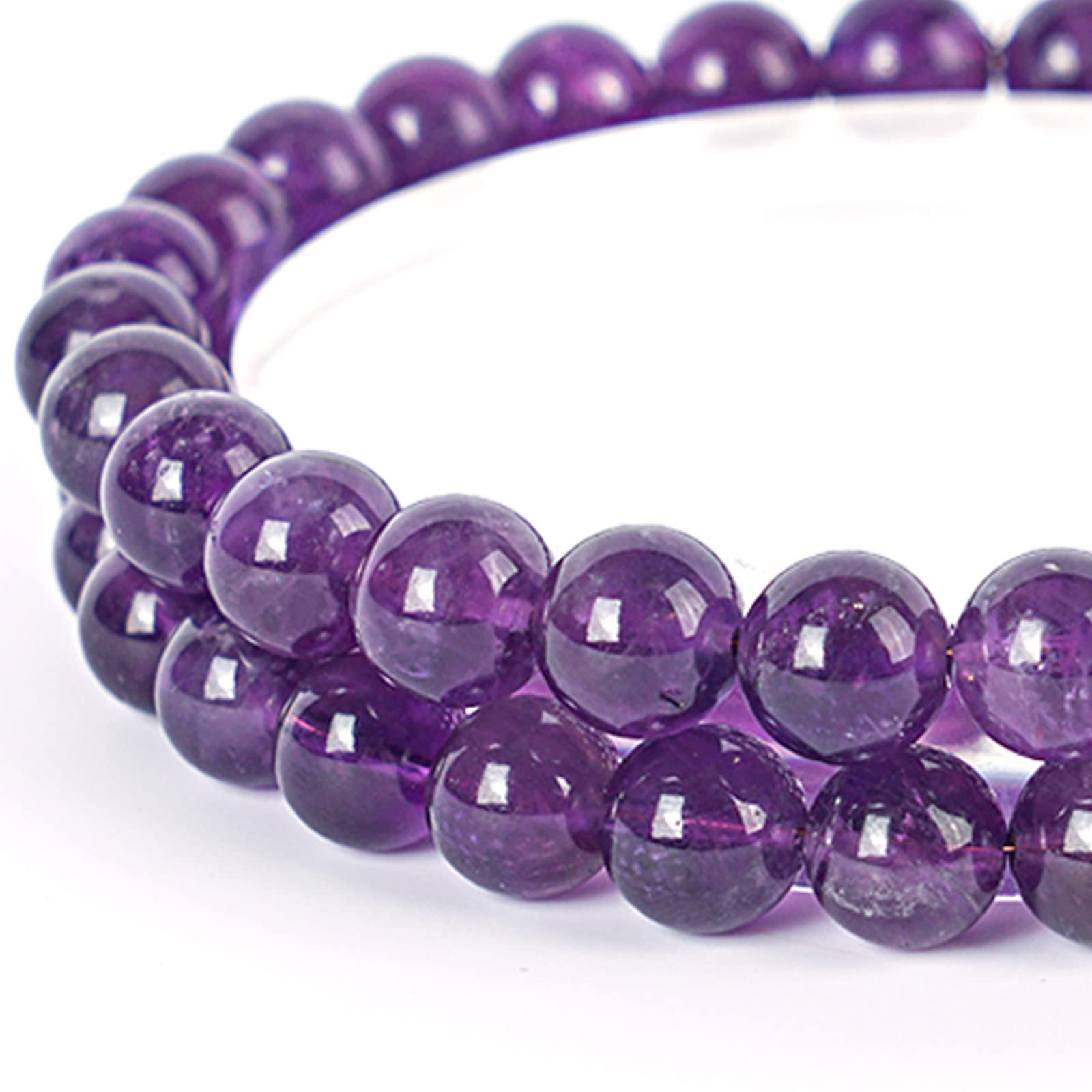 Natural Uruguay Amethyst Round Beads 10mm 35Pcs for DIY Jewelry Making