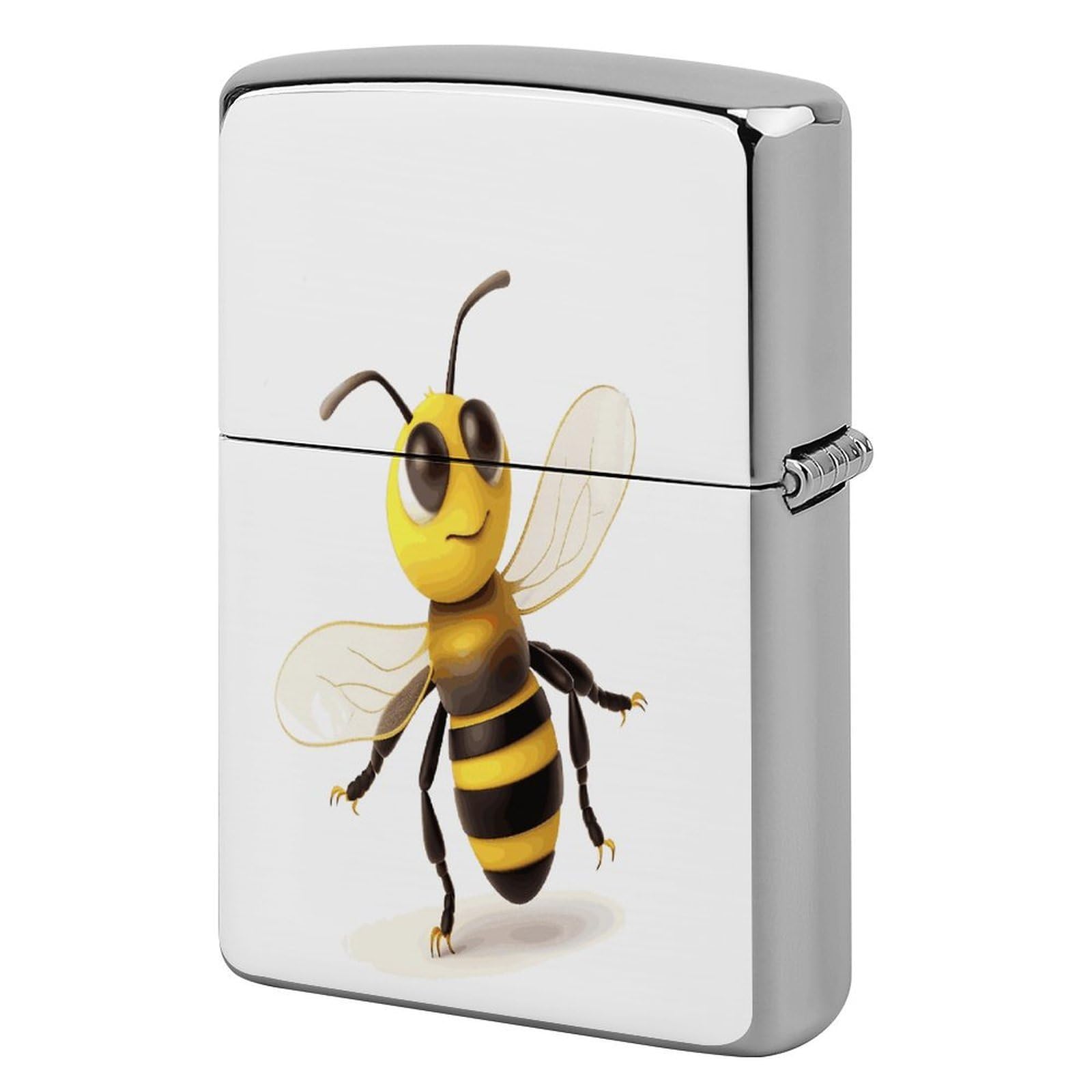 Btcowzrv Style Cute Bee Metal Lighter Case Sleeve Cover Holder