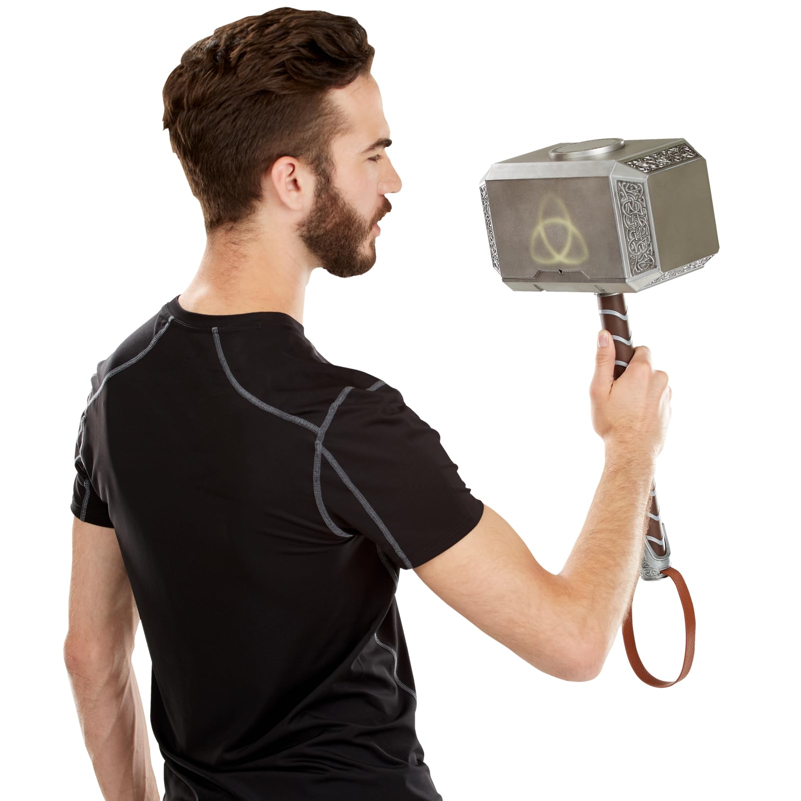 Marvel Legends Series Mjolnir - Martello Elettronico Premium per Roleplay con Effetti Luminosi e Sonori, Roleplay per Adulti
