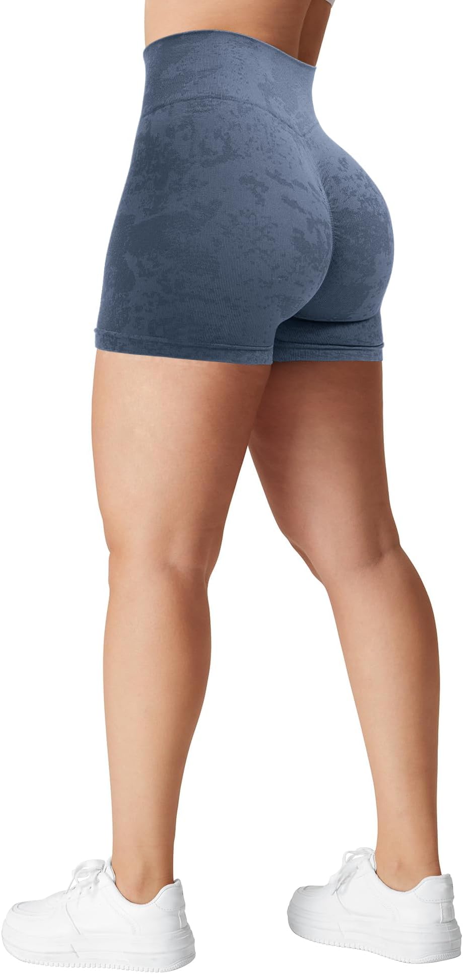 YEOREO Women Seamless Camo Shorts High Waisted Gym Yoga Workout