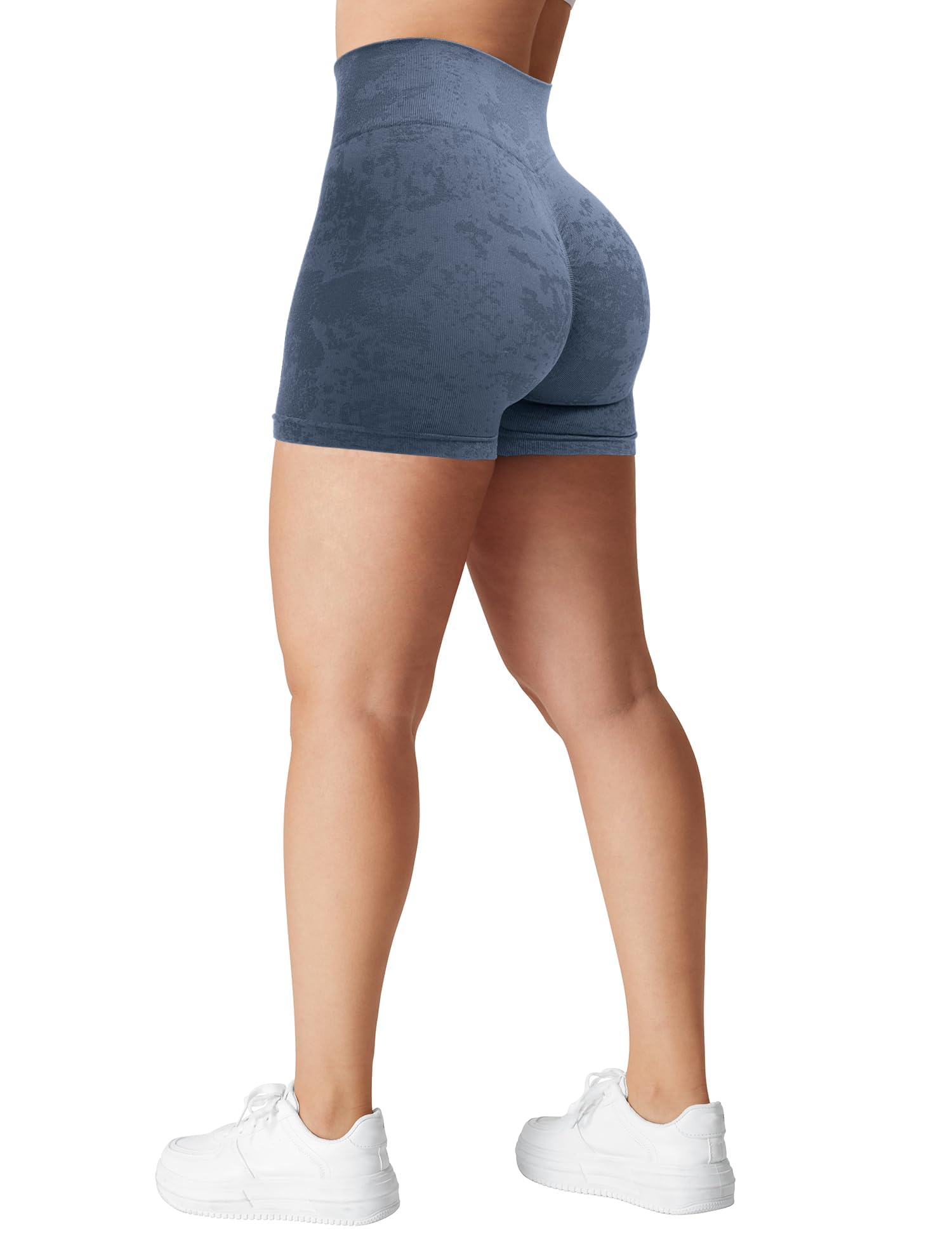 YEOREO Women Seamless Camo Shorts High Waisted Gym Yoga Workout