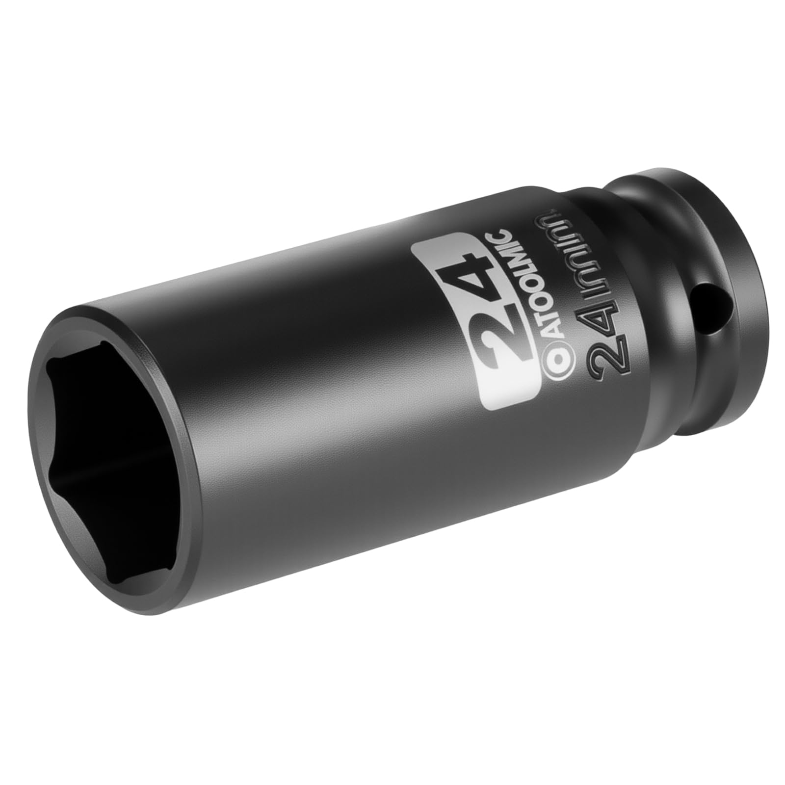 1/2 Inch Drive x 24mm Deep 6PT CR-MO Impact Socket for Removing Axle nut