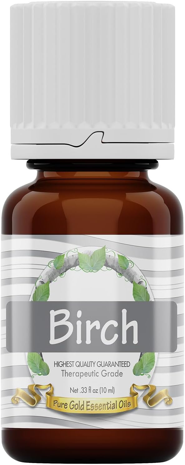 Pure Gold Essential Oils Birch 100% Natural & Undiluted, 10ml