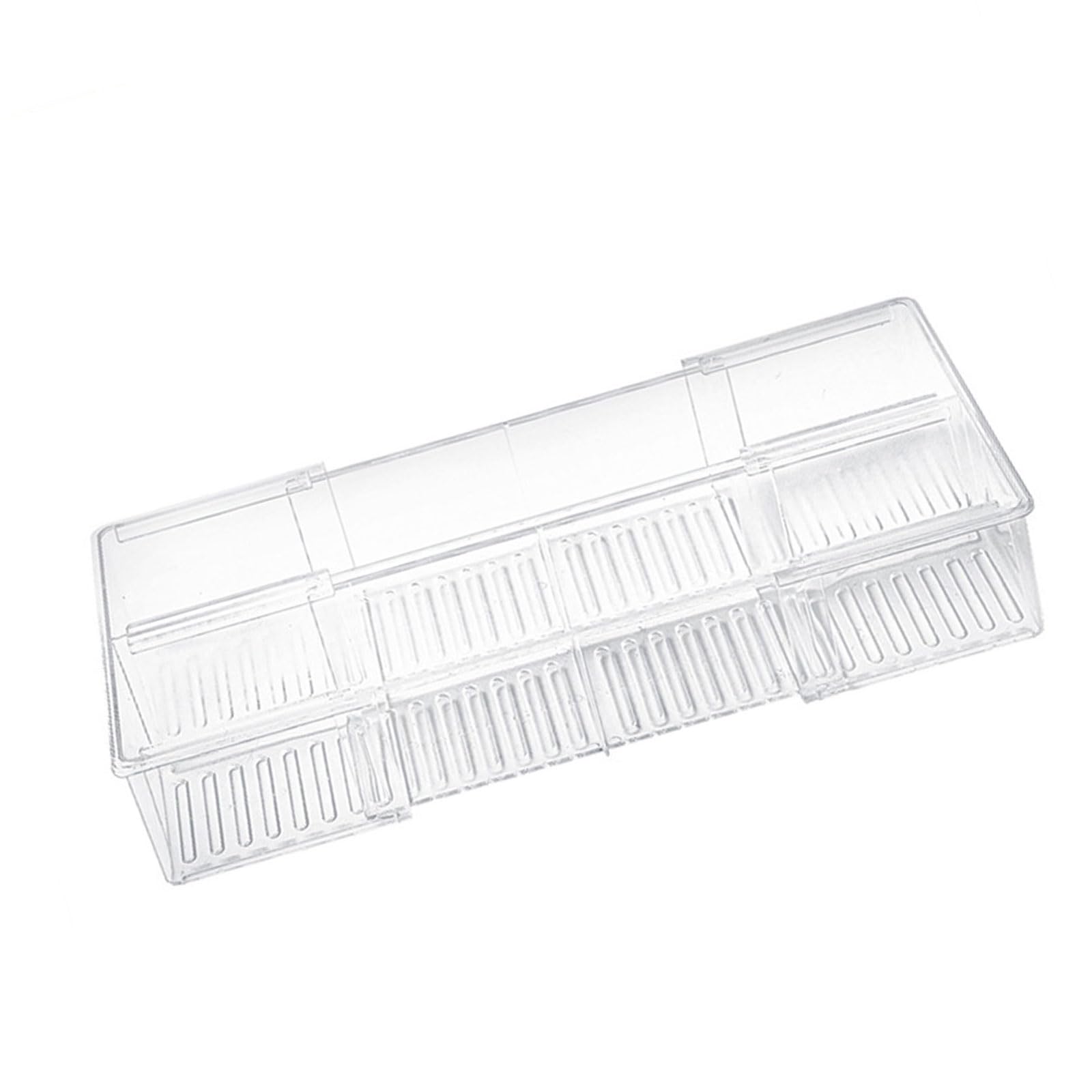 Tsophreniq Chamber Clear Container Adjustable Length Storage Organizers for Cosmetics Stationery Accessories Double Compartment Retractable Storage Box