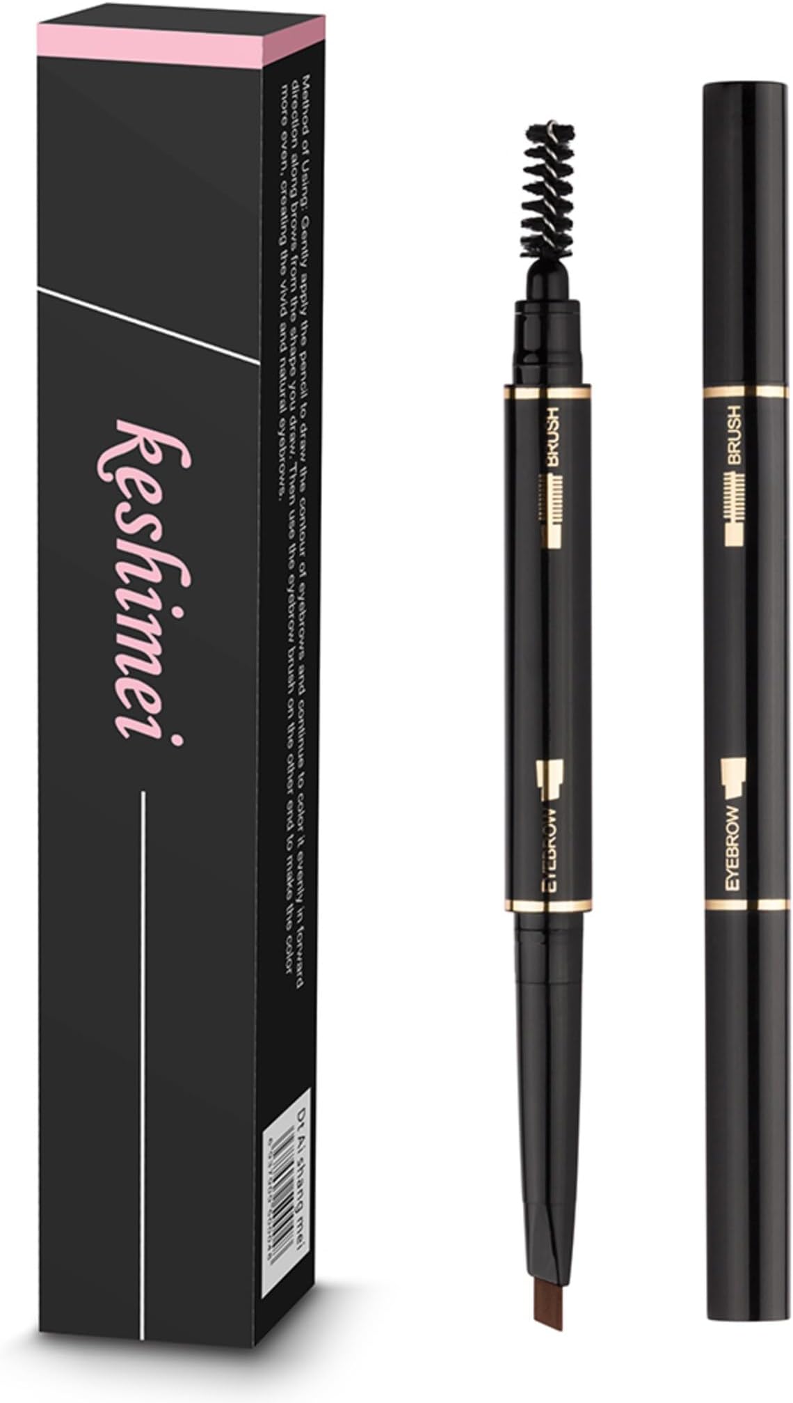 Eyebrow Pencil 2 Packs, Waterproof Smudge-Proof Brow Pencil with Brow Brush, Automatic Eye Brow Makeup Kit, Light Brown