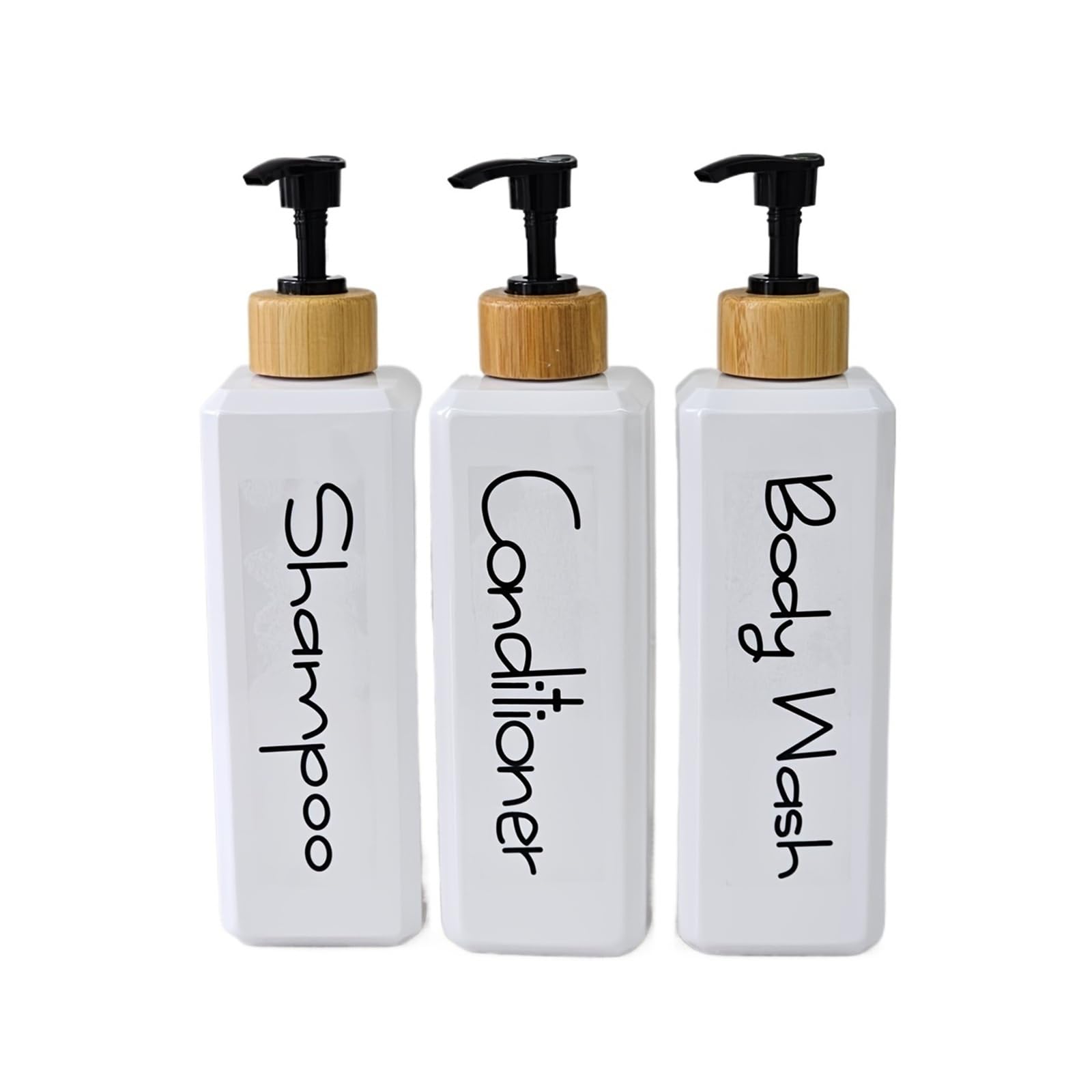 Pump Bottle Dispenser 3PCS Bathroom Refillable Lotion Bottle for Shower Bath Shampoo Soap Conditioner